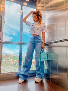 Calça Pantalona Jeans Carlota