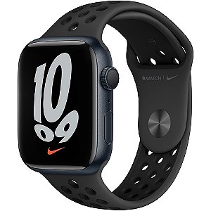 Apple Watch Nike SE (GPS, 44mm) Caixa de Alumínio Cinza-Espacial Pulseira Cinza/Preto