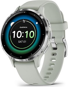 Relogio Smartwatch Garmin Venu 3S GPS Display 41mm Verde agua
