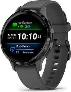 Relogio Smartwatch Garmin Venu 3S GPS Display 41mm Black slate