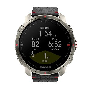 Relógio Smartwatch Polar Grit X Pro Titan M/L - Preto/Vermelho