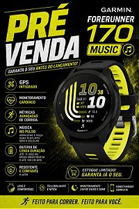 Garmin Forerunner 170 AMOLED Music Preto PRE VENDA
