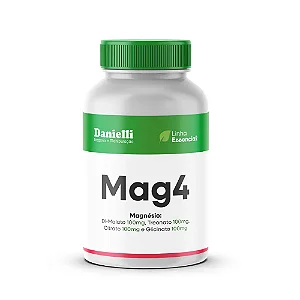 Mag4 Magnésio 4em1 - Dimalato, Treonato, Citrato e Glicinato 400mg