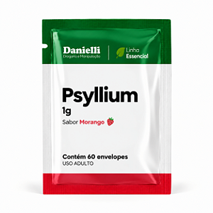 Psyllium 1g – 60 envelopes – Sabor Morango