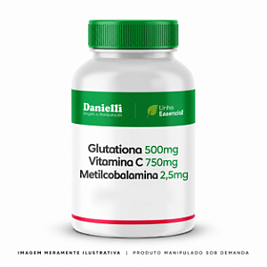 Glutationa 500mg, Vitamina C 750mg, Metilcobalamina 2,5mg