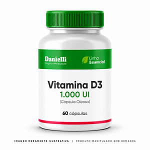 Vitamina D3 1.000 UI - Cápsula Oleosa