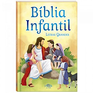 Bíblia Infantil Letras Grandes Capa Dura Almofada