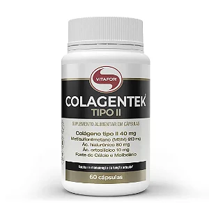 Colagentek tipo II - 790mg - 60 cápsulas - Vitafor