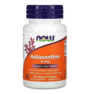 Astaxantin - 4mg - 60 cápsulas veganas - Now