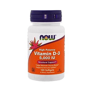 Vitamina D3 5000UI Now Foods - 120 Softgels