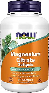 Magnesium Citrate Citrato Magnesio 90 Softgels - Now