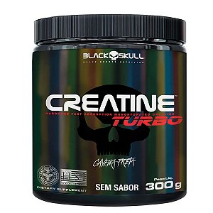 Creatina Turbo  - 300G Sem Sabor - Black Skull