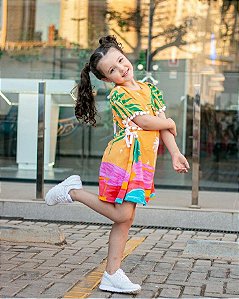 Vestido Infantil Menina Tropical