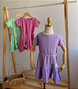 Vestido Infantil Mil Purpurinas