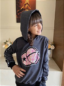 Moletom com Capuz paetê