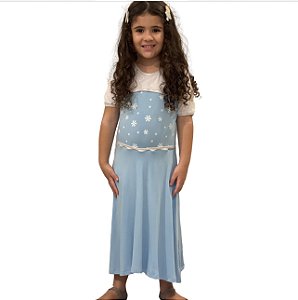 Vestido de Princesa Infantil Elsa Frozen 1 - Fantasia