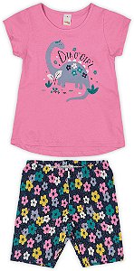 Conjunto Dino Girl Rosa- Marisol
