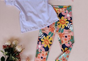 Calça Legging Flores