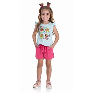 Conjunto com Short Estampa Frutas