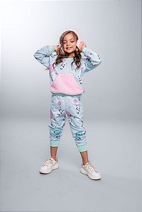 Conjunto Moletom Panda Verde