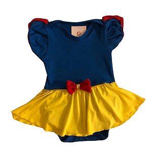 Body Princesa Baby Branca de Neve