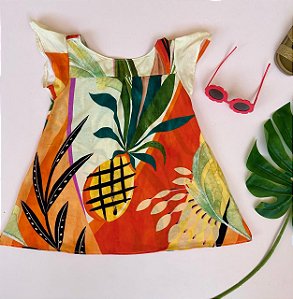 Vestido Infantil Abacaxi