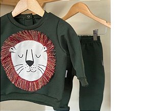 Conjunto de Moletom Leão
