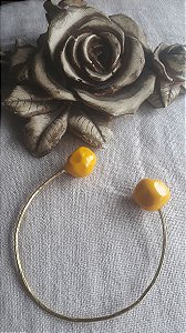 Bracelete em latão e polimerclay