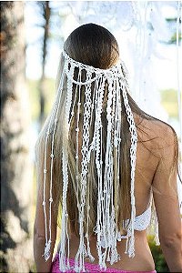 Tiara Headband em Macramê Artesanal para Noivas Personalizada