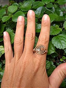 Anel infinito biojoia em cobre