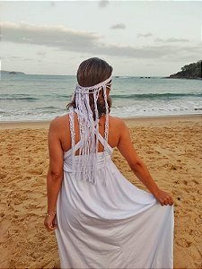 Headband Tiara de Macramê para Noivas