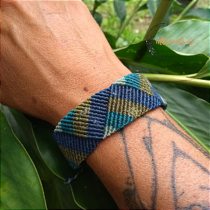 Pulseira tornozeleira masculina de macramê