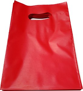 Sacolas Plásticas Boca de Palhaço 20x30 - Vermelha
