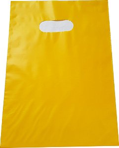 Sacolas Plásticas Boca de Palhaço 20x30 - Amarela