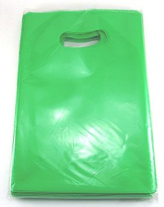 Sacolas Plásticas Boca de Palhaço 25x35 - Verde