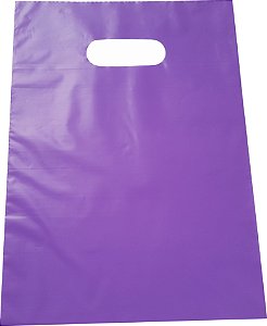Sacolas Plásticas Boca de Palhaço 30x40 - Lilás