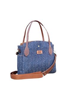 Bolsa Jeans Média com Divisórias