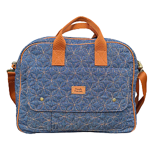 Bolsa Jeans Grande para Notebook – com alça de mão e alça removível