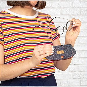 Porta-Óculos Jeans Pequeno Camila Prendada