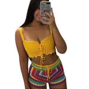 Conjunto de crochê