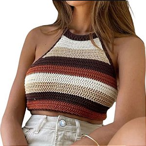 Cropped de crochê