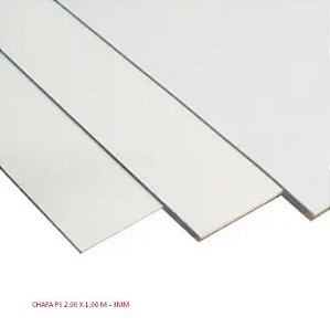 CHAPA PS AI BRANCO 3mm 1,00X2,00