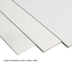 CHAPA PS AI BRANCO 1mm 1,00X2,00