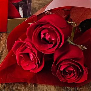 Buquê 3 rosas