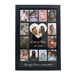 Quadro Fotos Casal Com Data