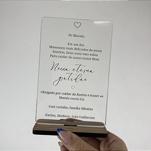 Placa Acrílico Personaliza