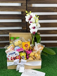 Cesta Café da Manhã Doçura da Manhã com Orquídea