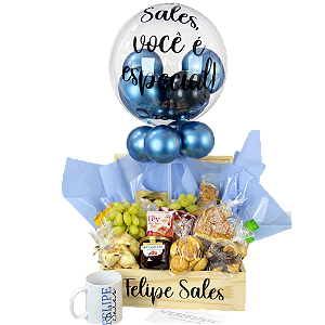 Café da Manhã no Baú com Balão Personalizado