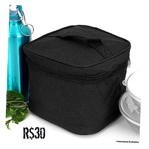 Bolsa Térmica Marmita Viagem Unissex Estampa Lisa