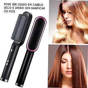 Anion Hair Escova Alisadora Três em Um Alisa Seca e Hidrata
